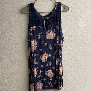 Torrid Navy Floral Tank Top